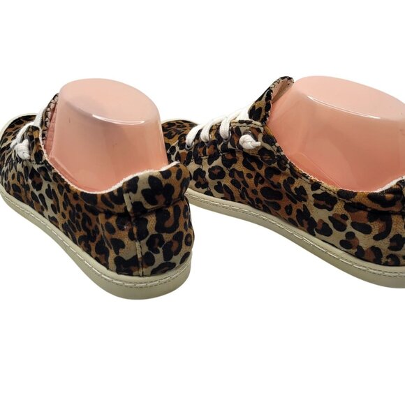 Forever Comfort Womens Leopard Pattern Soft Fabric Loafers - Picture 7 of 9